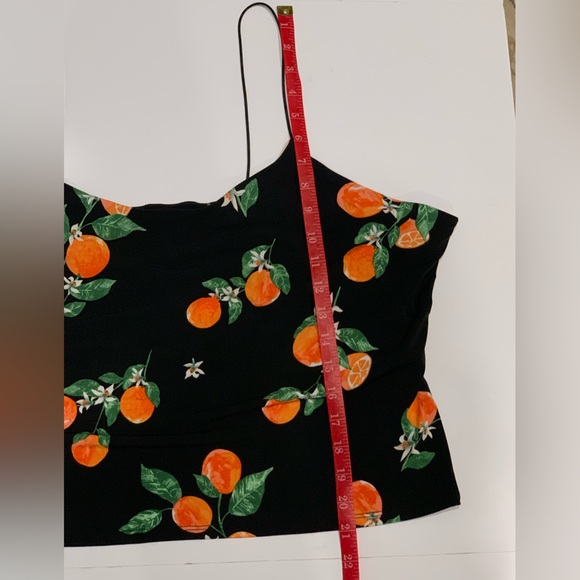 LEITH Black Camisole Tank With Fun Summer Orange Print Size 3X - Picture 8 of 10